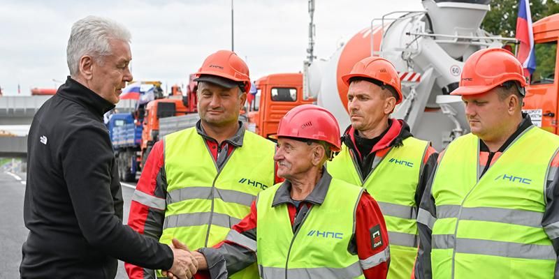 Сергей Собянин открыл новый участок Московского скоростного диаметра