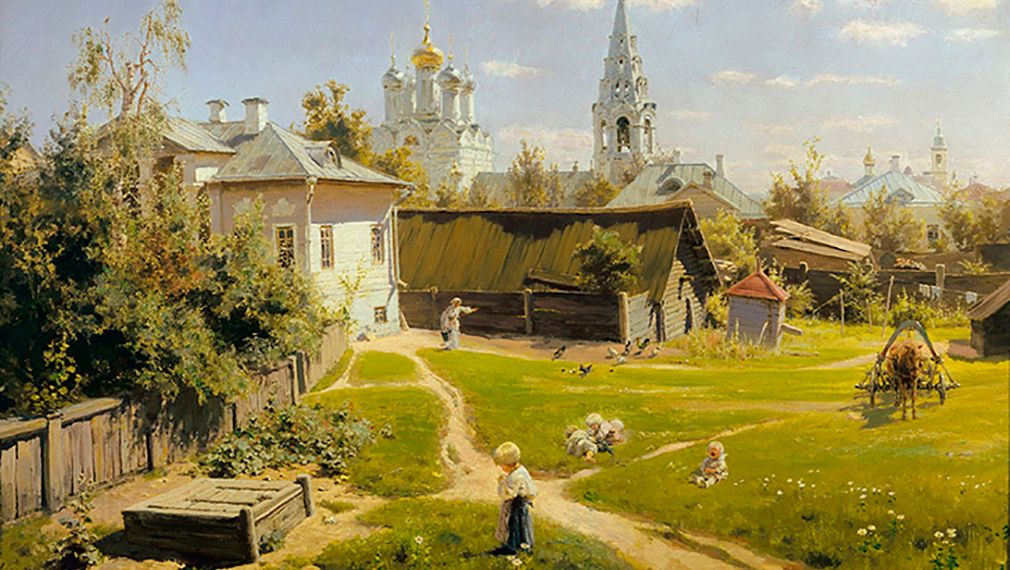 «Московский дворик». Автор В. Поленов. 1878 год