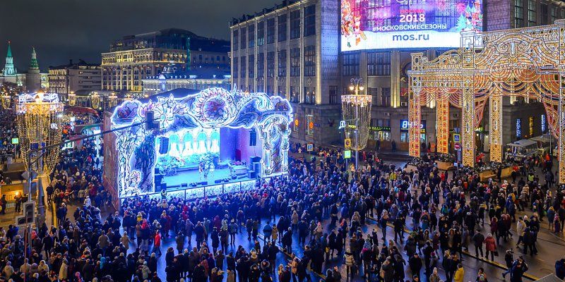 Около трех миллионов человек посетили площадки фестиваля «Путешествие в Рождество» на Тверской улице