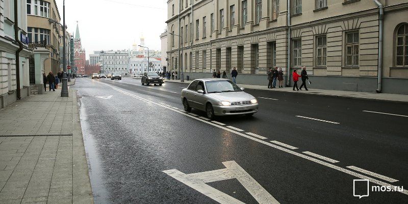 Выделенная полоса на Воздвиженке заработает с 1 апреля