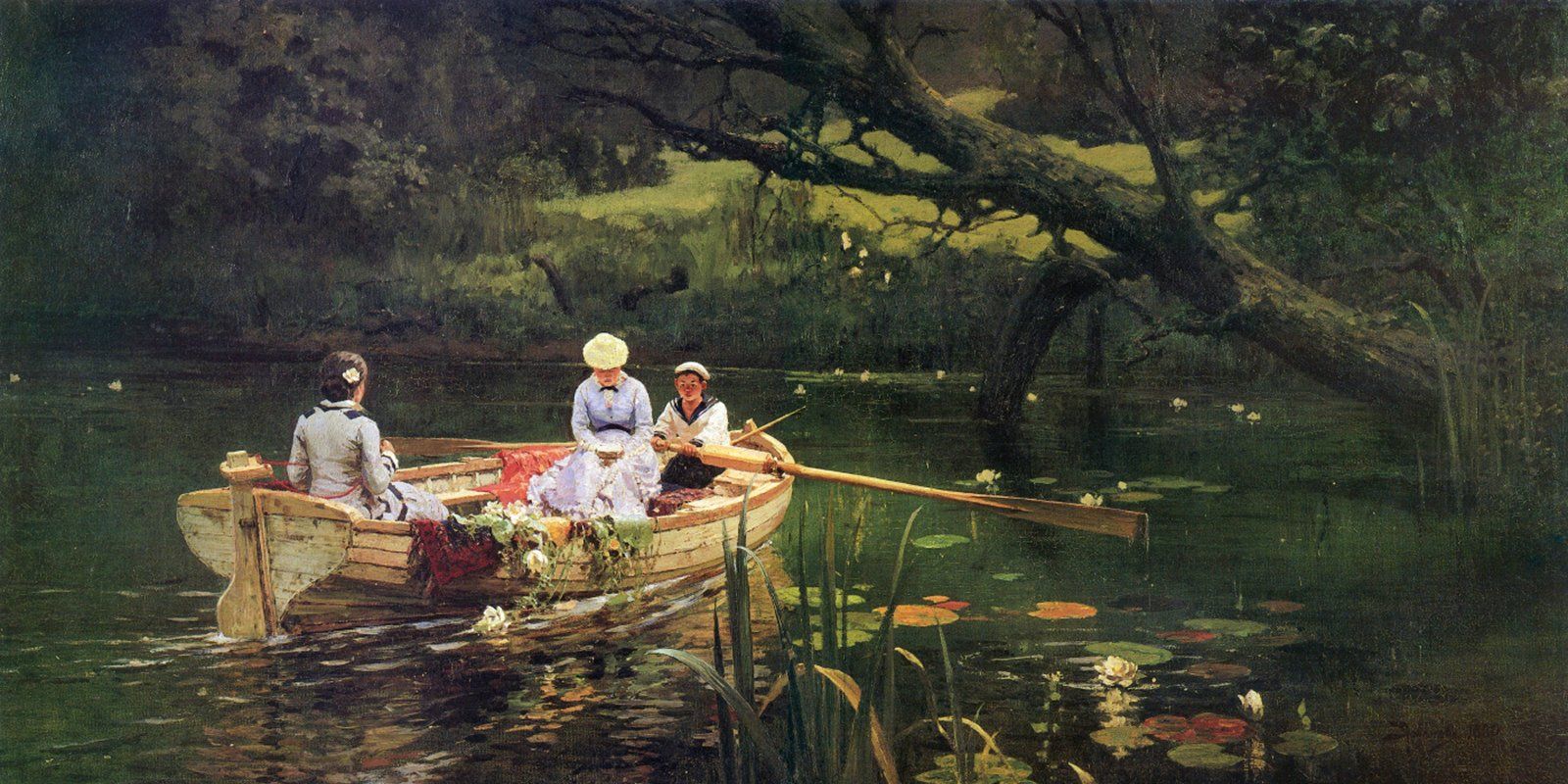 В. Д. Поленов. На лодке. Абрамцево. 1880 год