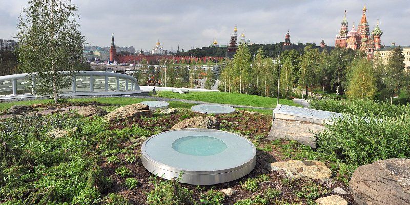 Ice cave and flight above the city: The look of Zaryadye Park