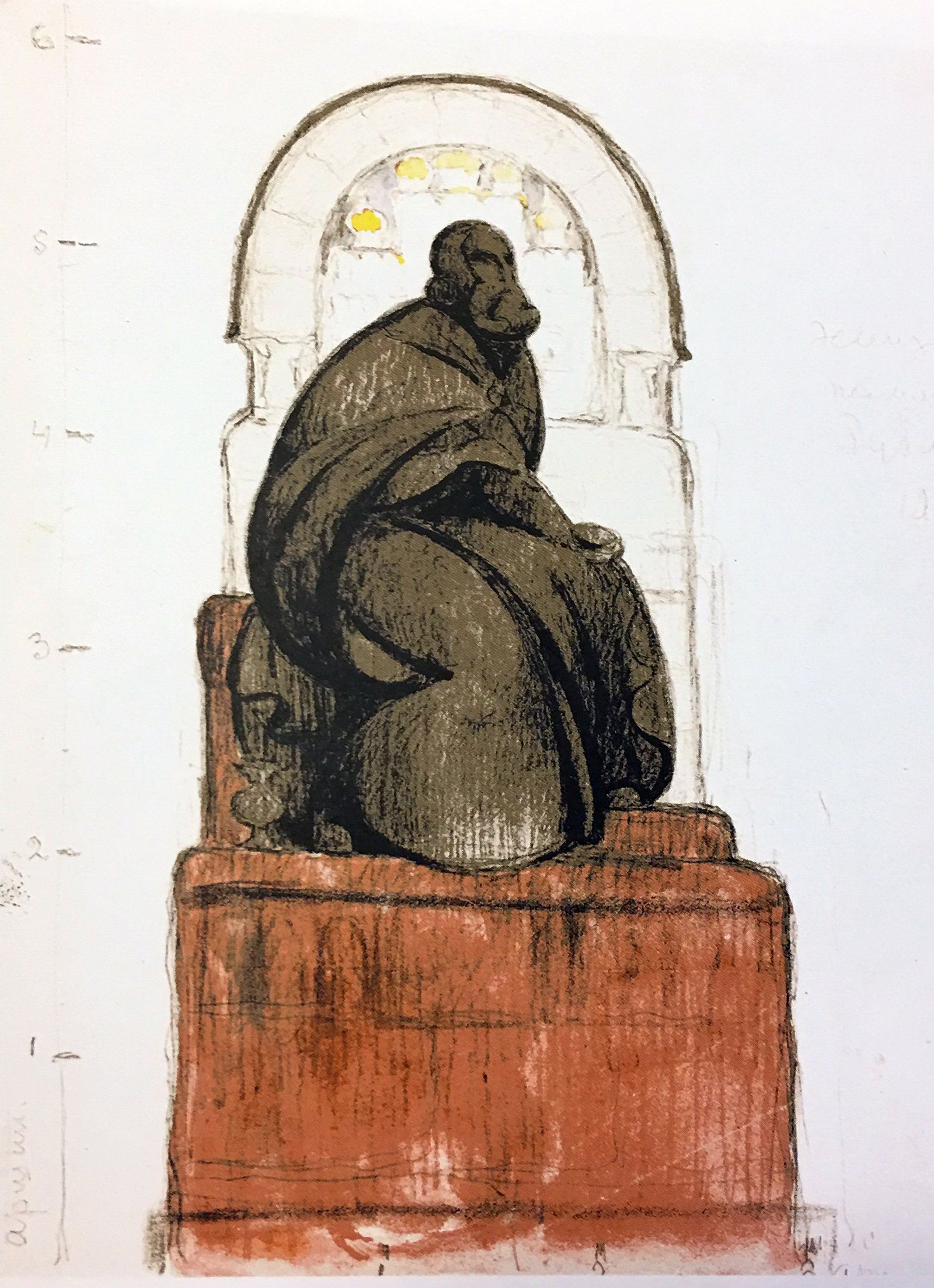 В. Ватагин. Проект монумента Андрею Рублеву. 1918 год