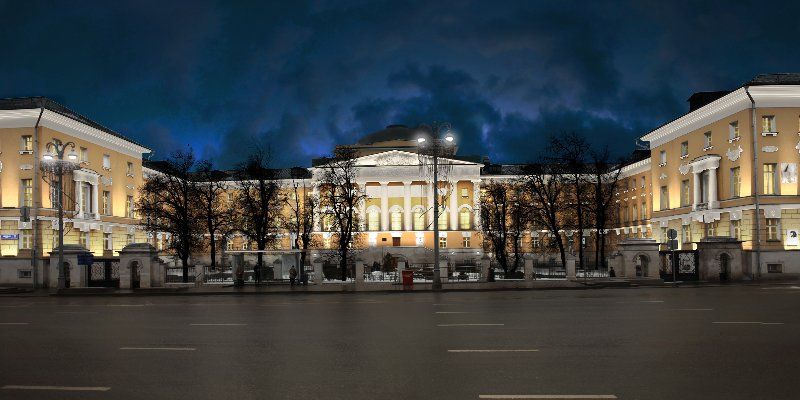 Здания МГУ на Моховой улице получат новую подсветку