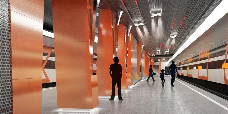 На станции метро «Боровское шоссе» завершается отделка платформы