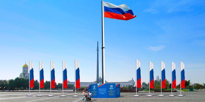 Ко Дню Государственного флага город украсят гигантские цифровые открытки и 24-метровый триколор