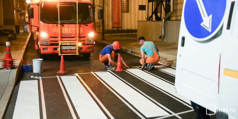 Новую разметку нанесут в четырёх местах в центре до 19 августа