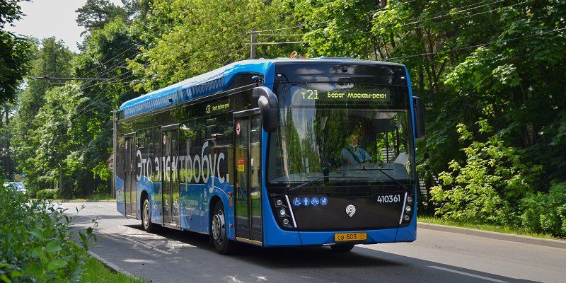 Электробусы вышли на маршрут Т21