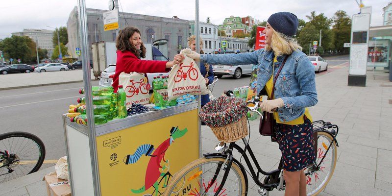 В Москве проходит акция «На работу на велосипеде»