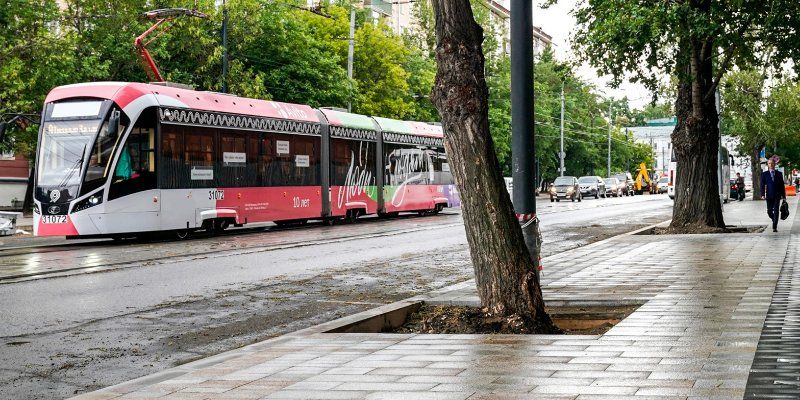 Новые фасады и фонари: как благоустраивают Лесную улицу