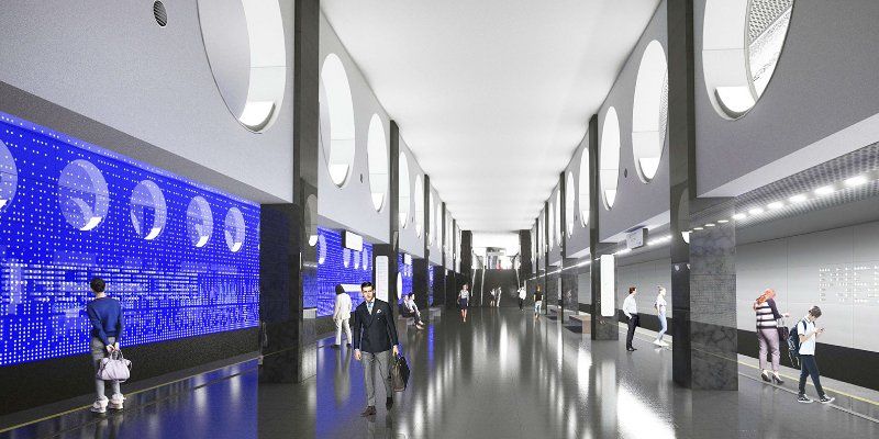Стеклянные панно и 3D-фасад: какой будет станция метро «Рубцовская»