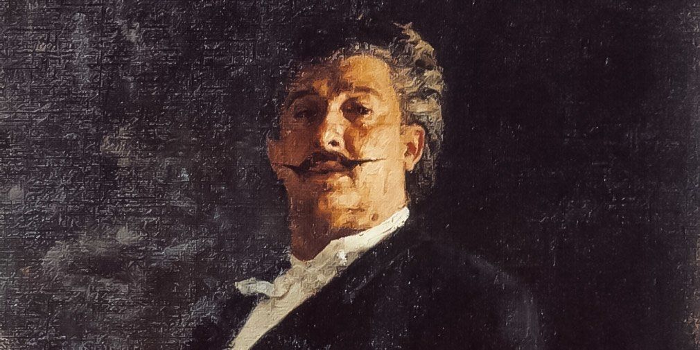 И. Репин. Портрет М.О. Микешина. Фрагмент. 1888 год