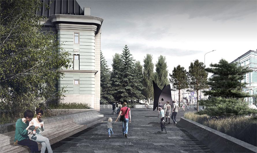Volkhonka Street. Draft engineering solution