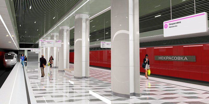 Архитектурная отделка станции метро «Некрасовка» практически завершена