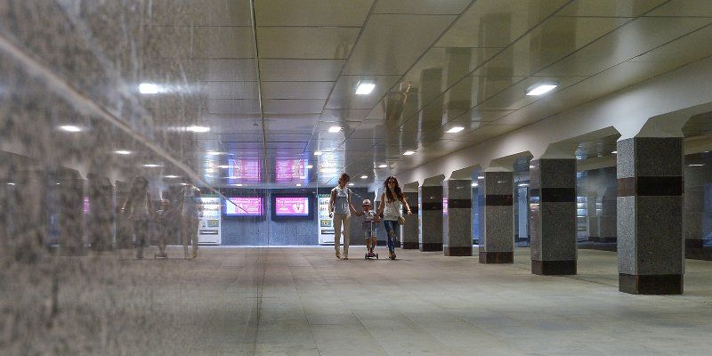 В районе Нагатинской поймы построили подземный пешеходный переход