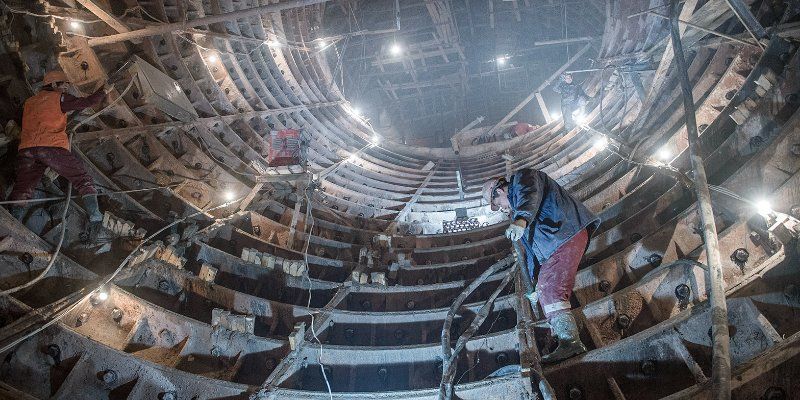 Началось строительство эскалаторного тоннеля на станции «Марьина Роща»