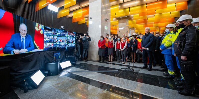 Vladimir Putin and Sergei Sobyanin opened 10 stations of the Big Circle Metro Line