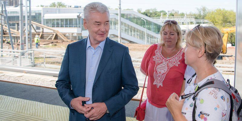Сергей Собянин открыл новую железнодорожную платформу Окружная