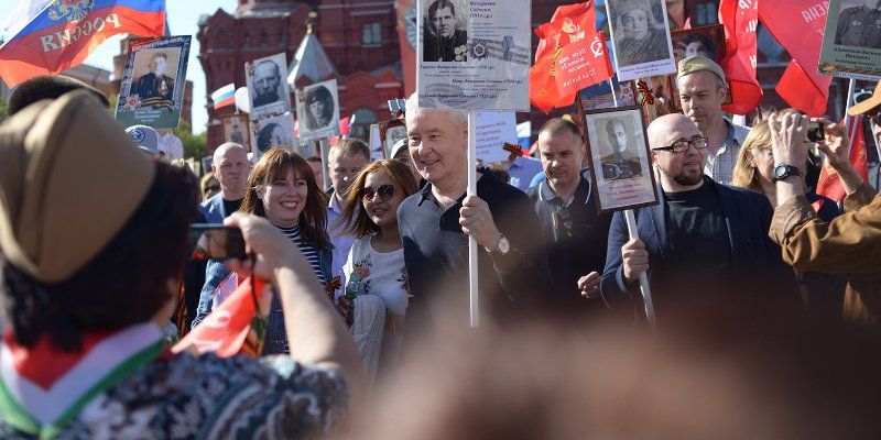 Сергей Собянин: Все больше москвичей участвуют в акции «Бессмертный полк»