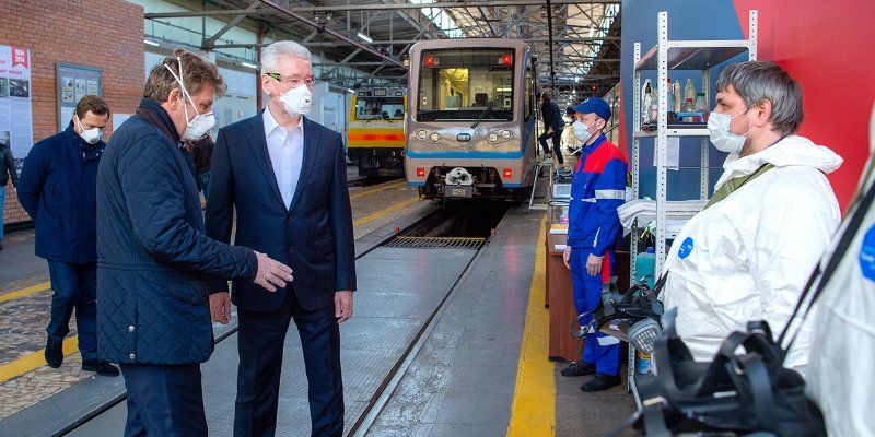 Сергей Собянин: Московский метрополитен ведет круглосуточную тотальную дезинфекцию