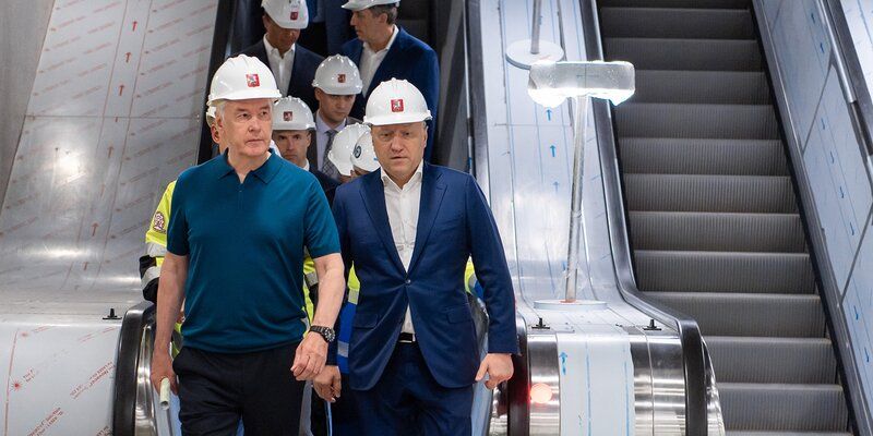 Сергей Собянин посетил строящуюся станцию «Сокольники» Большой кольцевой линии метро